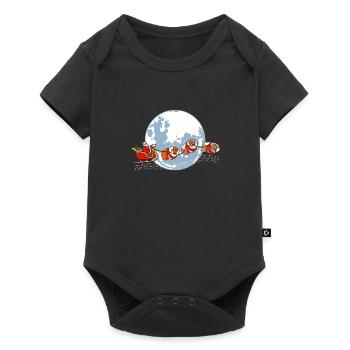 "Merry Christmas Moon" Chemise Hohohoho de Noël - Body à manches courtes Premium Bébé - noir - Devant