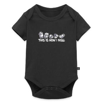 This Is How I Roll Cute Pandas Tee For Animal - Baby Premium Kurzarmbody - Schwarz - Vorne