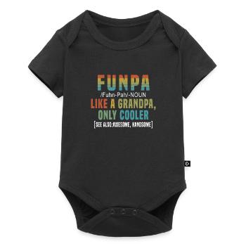 Funpa Like A Grandpa, Only Cooler T-shirt - Baby Premium short-sleeve bodysuit - black - Front