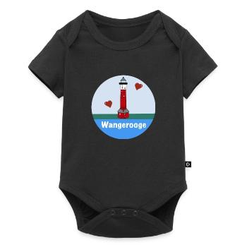 Leuchtturm Wangerooge Liebe Hochzeit - Baby Premium Kurzarmbody - Schwarz - Vorne