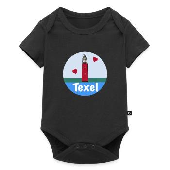 Lighthouse Eierland Texel Liebe - Baby Premium short-sleeve bodysuit - black - Front