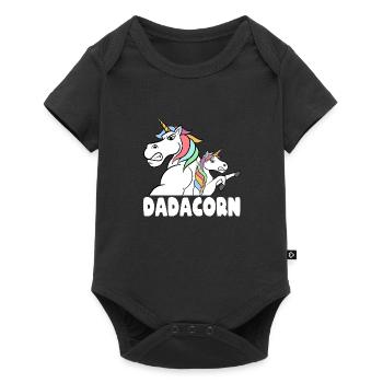 Unicorn Magic Dad Grandfather Relative Dadacorn - Body à manches courtes Premium Bébé - noir - Devant