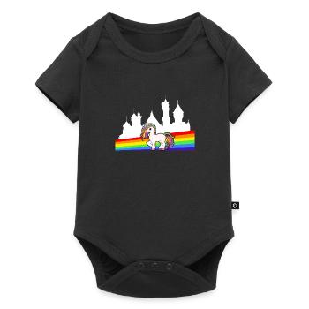 Fairy Tale Magic Colorful Myth Collection Unicorn - Baby Premium short-sleeve bodysuit - black - Front