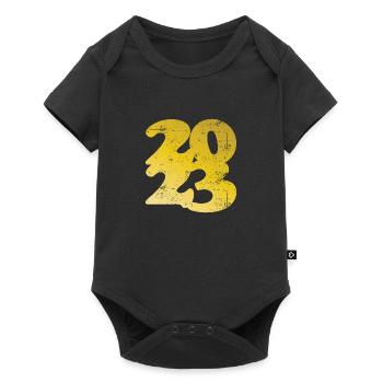 Millésime doré du Nouvel An 2023 - Body à manches courtes Premium Bébé - noir - Devant