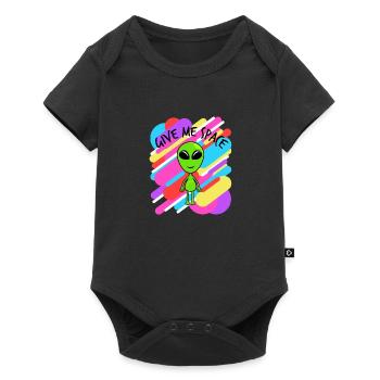 Donnez-moi de l'espace T-shirt coloré Design - Body à manches courtes Premium Bébé - noir - Devant