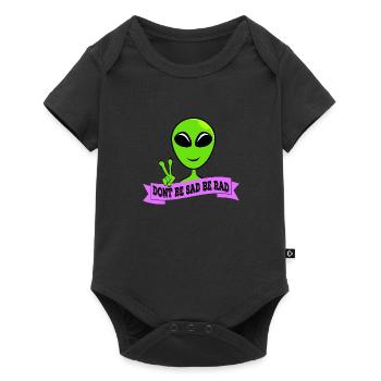 Ne soyez pas triste signe de paix Design T-shirt - Body à manches courtes Premium Bébé - noir - Devant
