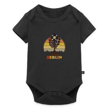 Musique berlinoise rétro - Body à manches courtes Premium Bébé - noir - Devant