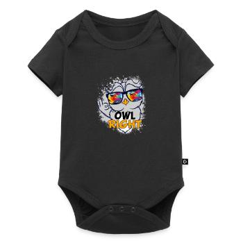 Owl Lover? A Perfect Owls Tee Love Owls Owl Right - Baby Premium short-sleeve bodysuit - black - Front