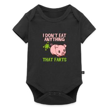 Je ne mange rien qui pète la conception de - Body à manches courtes Premium Bébé - noir - Devant