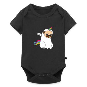 "Unipug Pug Unicorn" Certified Dog Lover? Here's - Baby Premium short-sleeve bodysuit - black - Front