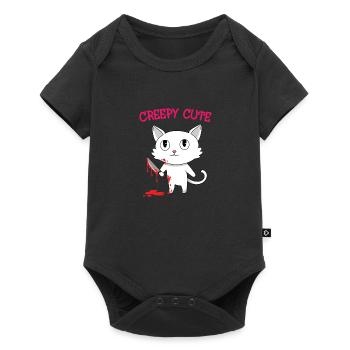 Chemise d'Halloween "Creepy Cute" pour le 31 - Body à manches courtes Premium Bébé - noir - Devant