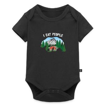 I Eat People Camp Camper Bear Wild Animals - Baby Premium short-sleeve bodysuit - black - Front
