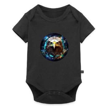 Aigle Aigle Doré Roi des Cieux Cadeau Alpes - Body à manches courtes Premium Bébé - noir - Devant