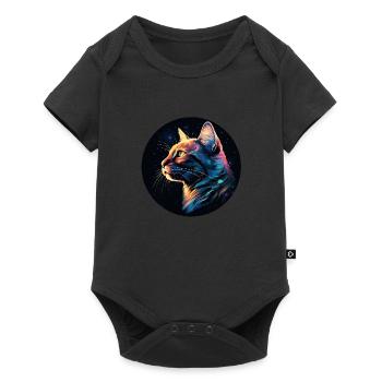 Beautiful cat for cat moms, gift cat - Baby Premium short-sleeve bodysuit - black - Front
