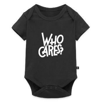 Who cares? - Baby Premium short-sleeve bodysuit - black - Front