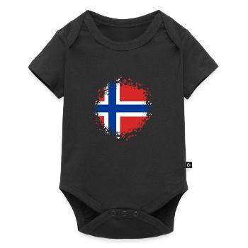 Norvège Drapeau de la Scandinavie - Body à manches courtes Premium Bébé - noir - Devant