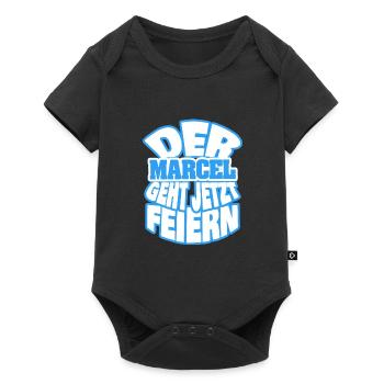 marcel - Baby Premium Kurzarmbody - Schwarz - Vorne