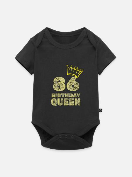 86 - Baby Premium Kurzarmbody - Schwarz
