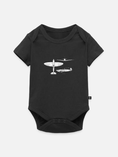 Airplane - Baby Premium short-sleeve bodysuit - black