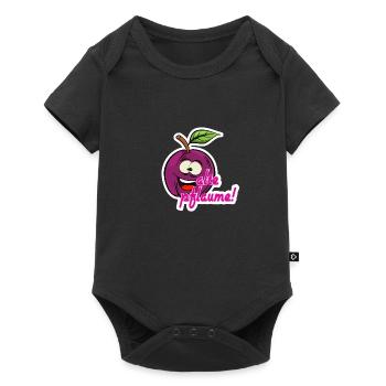 Alte pflaume - Baby Premium Kurzarmbody - Schwarz - Vorne