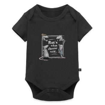 Rats ce que le fromage a dit! Drôle de blague de père rat - Body à manches courtes Premium Bébé - noir - Devant