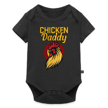 Chicken Daddy Dad Poultry Farmer Farm Fathers day - Baby Premium short-sleeve bodysuit - black - Front