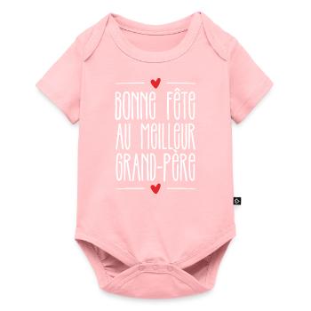 Bonne fête au meilleur grand-père - Body à manches courtes Premium Bébé - rose - Devant
