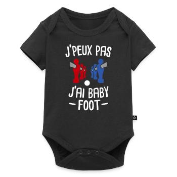 J'peux pas j'ai baby foot - Body à manches courtes Premium Bébé - noir - Devant