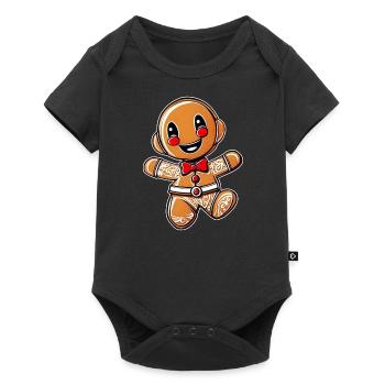 Cute gingerbread man - Baby Premium short-sleeve bodysuit - black - Front