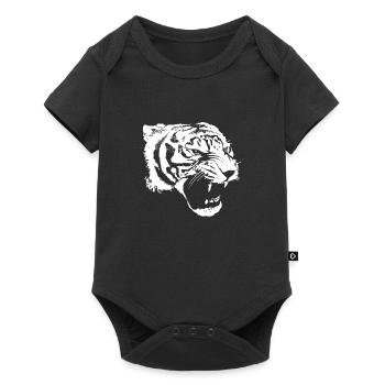 Tiger furious - Baby Premium short-sleeve bodysuit - black - Front