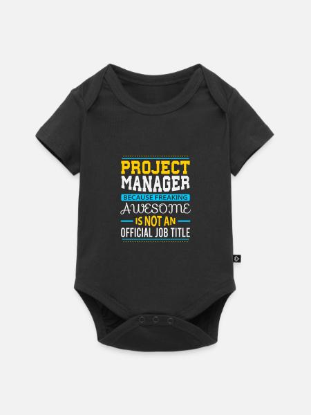 Project Manager - Baby Premium Kurzarmbody - Schwarz
