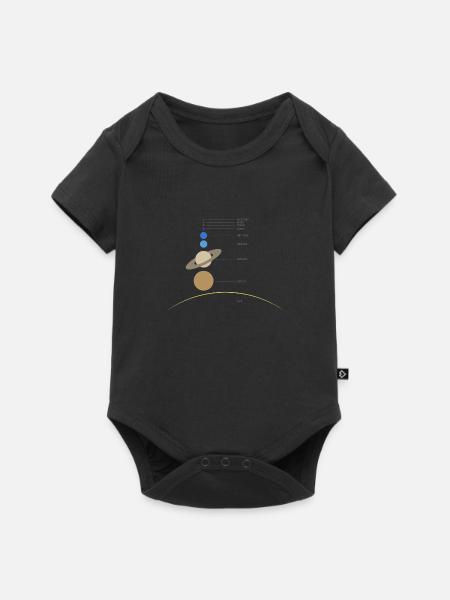 Solar system - Baby Premium Kurzarmbody - Schwarz