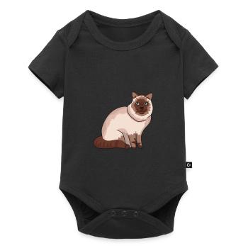 chat - Body à manches courtes Premium Bébé - noir - Devant