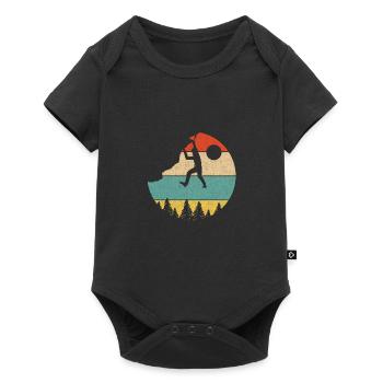 Retro Vintage Climbing- grimpeur grimpeur - Body à manches courtes Premium Bébé - noir - Devant