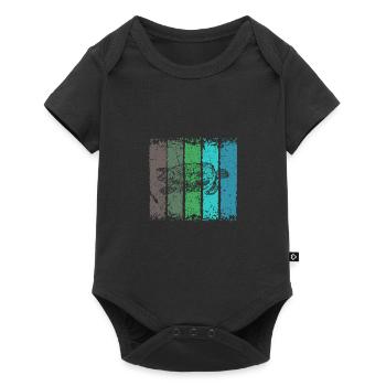 Schildkröte - Baby Premium Kurzarmbody - Schwarz - Vorne