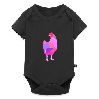 Huhn - Baby Premium Kurzarmbody - Schwarz - Vorne