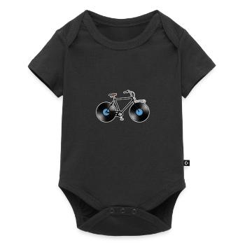 Vintage LP Record For Cycling Lovers - Baby Premium short-sleeve bodysuit - black - Front