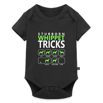 Stubborn Whippet Tricks - Baby Premium short-sleeve bodysuit - black - Front