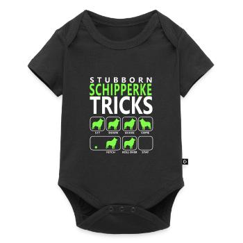 Stubborn Schipperke Tricks - Baby Premium short-sleeve bodysuit - black - Front