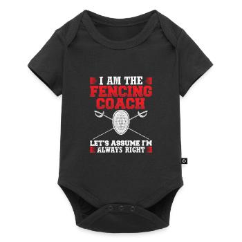 Citation de conception d'escrime sarcastique Coach d'escrime - Body à manches courtes Premium Bébé - noir - Devant