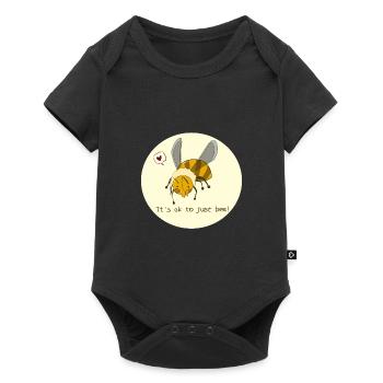 Derpy Bee en jaune - C'est bon de juste être abeille! - Body à manches courtes Premium Bébé - noir - Devant