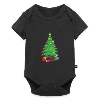 Arbre de noël cadeaux sapin noël - Body à manches courtes Premium Bébé - noir - Devant