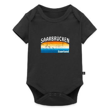 SAARBRÜCKEN SAARLAND - Baby Premium Kurzarmbody - Schwarz - Vorne