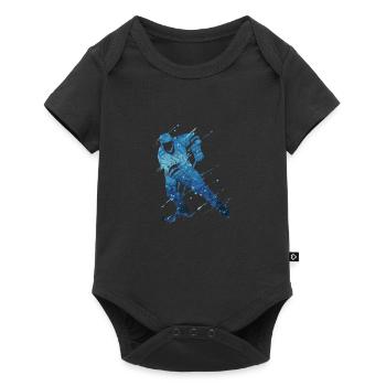 Funny sport ice hockey design for girls and - Baby Premium short-sleeve bodysuit - black - Front