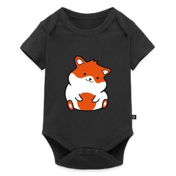 doux hamster - Body à manches courtes Premium Bébé - noir - Devant