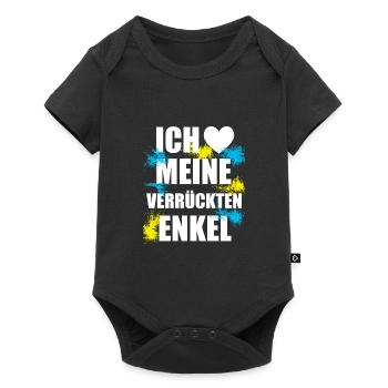 Liebe - Enkel - Baby Premium Kurzarmbody - Schwarz - Vorne