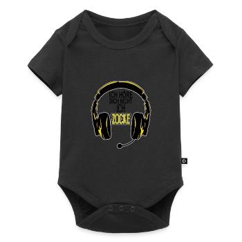 Ich höre dich nicht ich zocke für Gamer Zocker - Baby Premium Kurzarmbody - Schwarz - Vorne