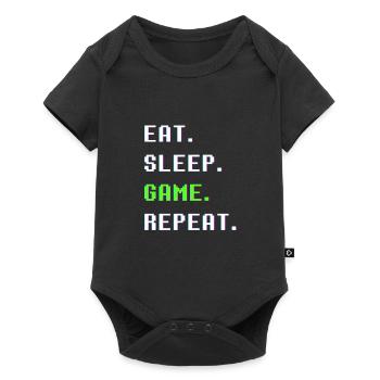 Eat Sleep Game Répéter - Body à manches courtes Premium Bébé - noir - Devant