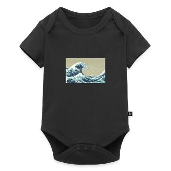 Great Wave of Kanagawa - Body à manches courtes Premium Bébé - noir - Devant