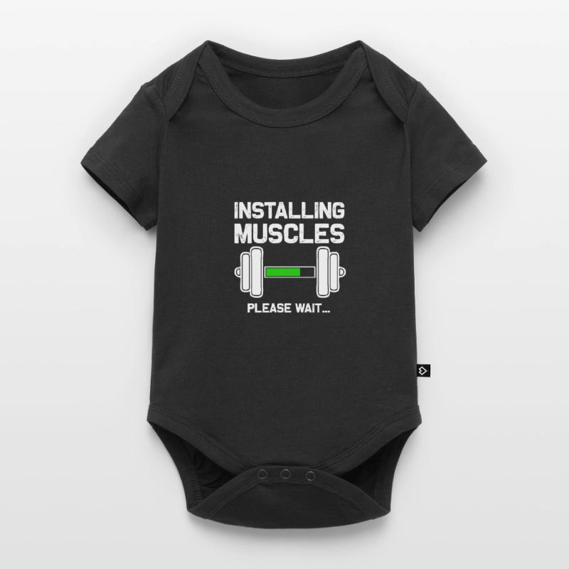 Installing Muscles - Loading - Please Wait... Fitne Baby Premium short-sleeve bodysuit
